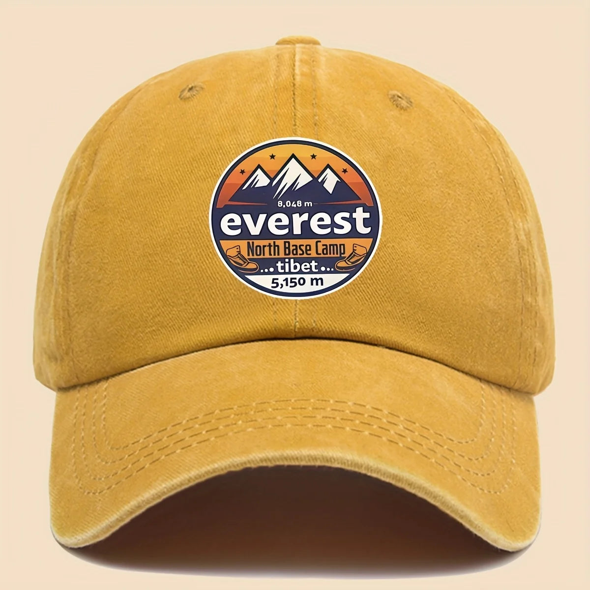 Baseball Cap Featuring "Everest North Base Camp 5, 150 Meters"