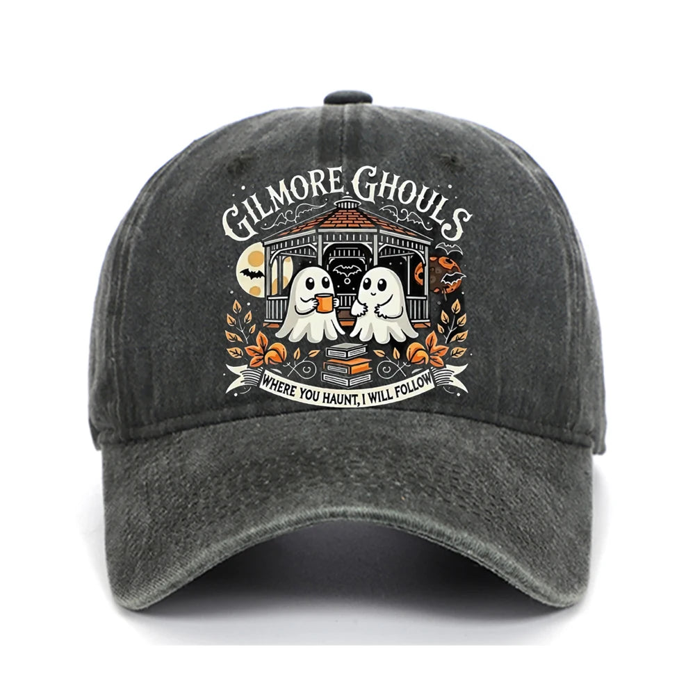 Letter Ghost Printed Baseball Cap For Men And Women