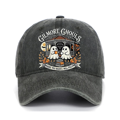 Letter Ghost Printed Baseball Cap For Men And Women