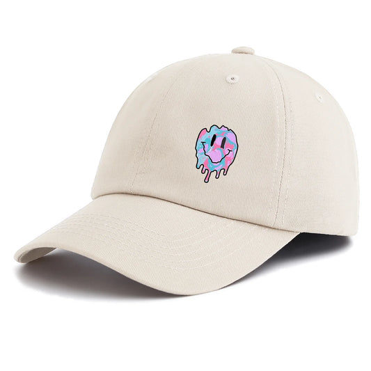 Smiling Face Print Baseball Cap For Adults