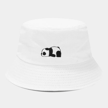 Fashion Cartoon Panda Funny Black White Bucket Hat For Men Women