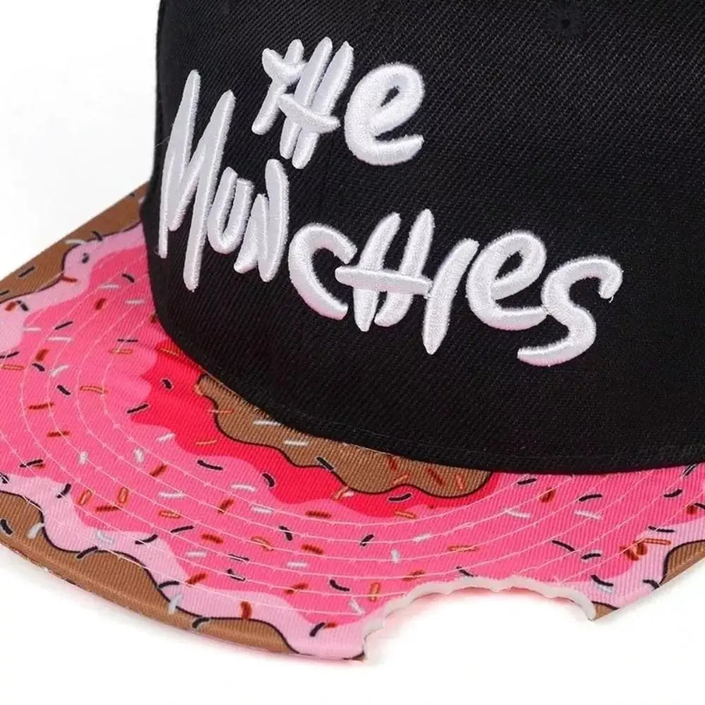 Fashion THE MUNCHIES Baseball Cap Embroidery Notched Donuts