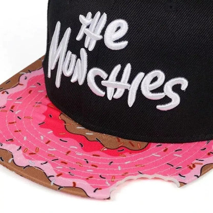 Fashion THE MUNCHIES Baseball Cap Embroidery Notched Donuts