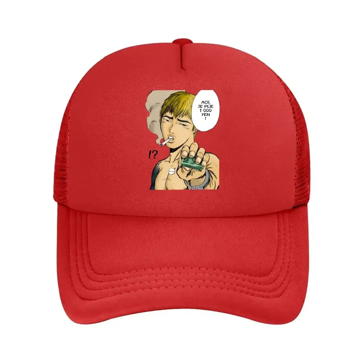 New Manga - Style Character Offering 1000 Yen Mesh Baseball Cap