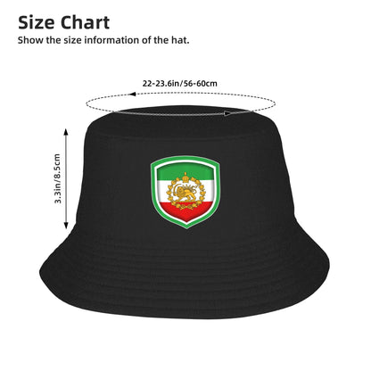 Iran Lion Sun Flag Persian Iran Flag Bucket Hat