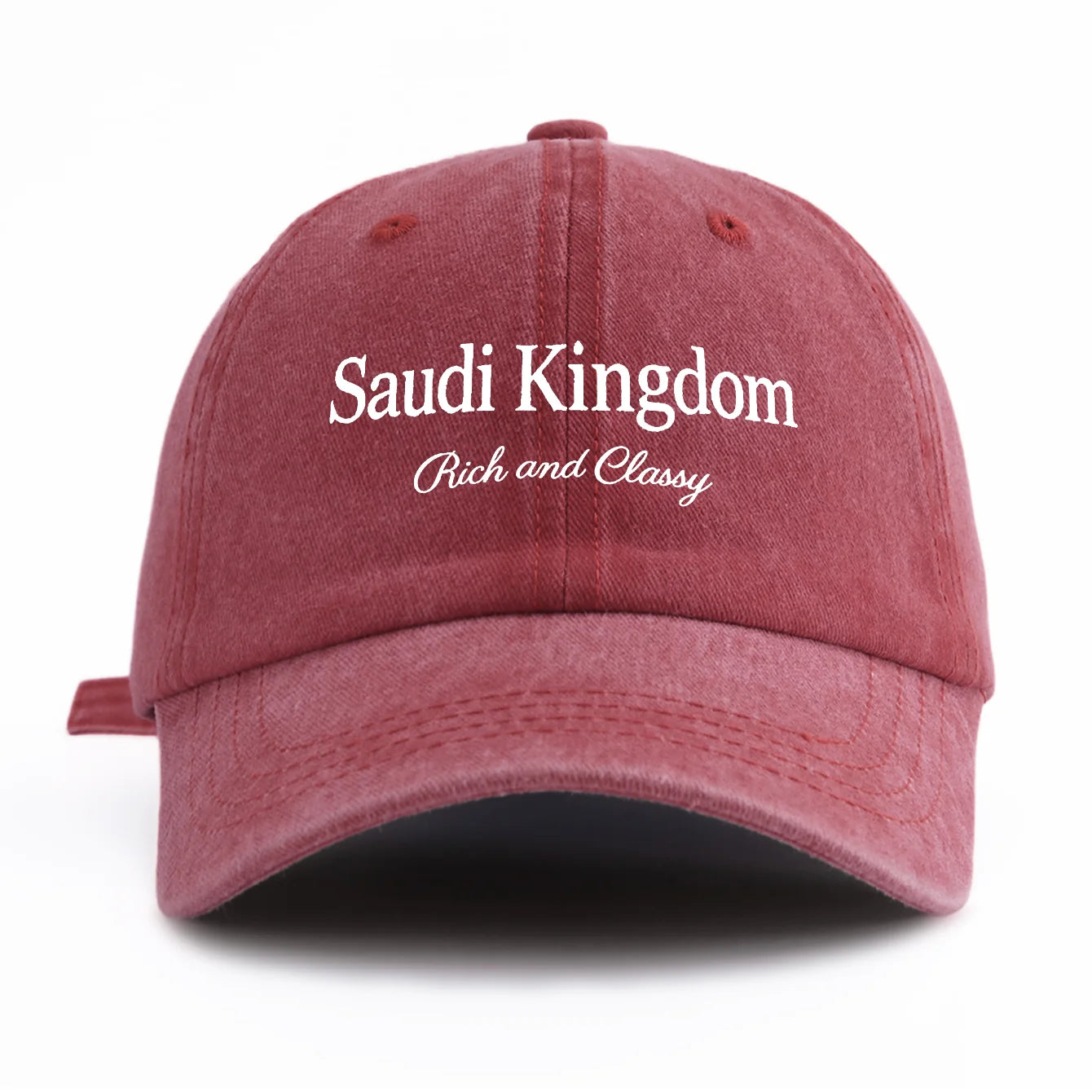 Saudi Kingdom Print Washed Baseball Cap