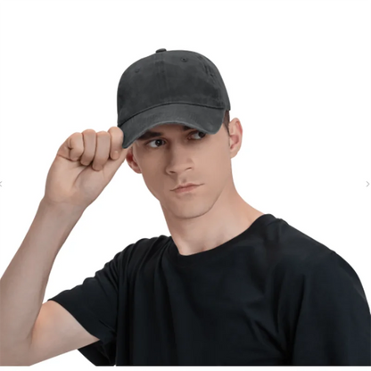 Cute Axolotl Drinking Milk Washed Denim Baseball Cap