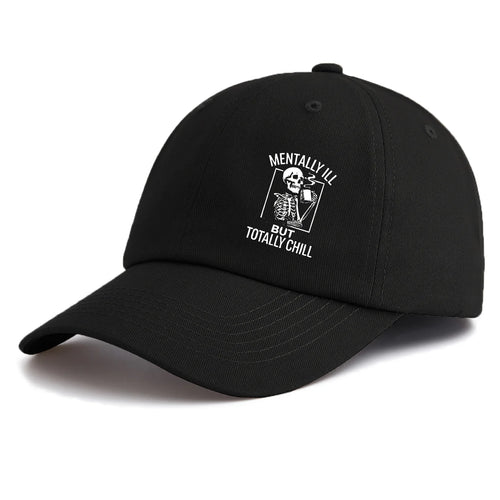 Ill But Chill Print Baseball Cap