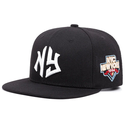 Men's Fashion Letter NY1664 Embroidered Snapback Hat Hip