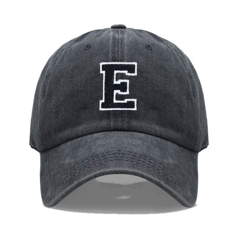 Initial Letter A-Z Embroider Baseball Cap