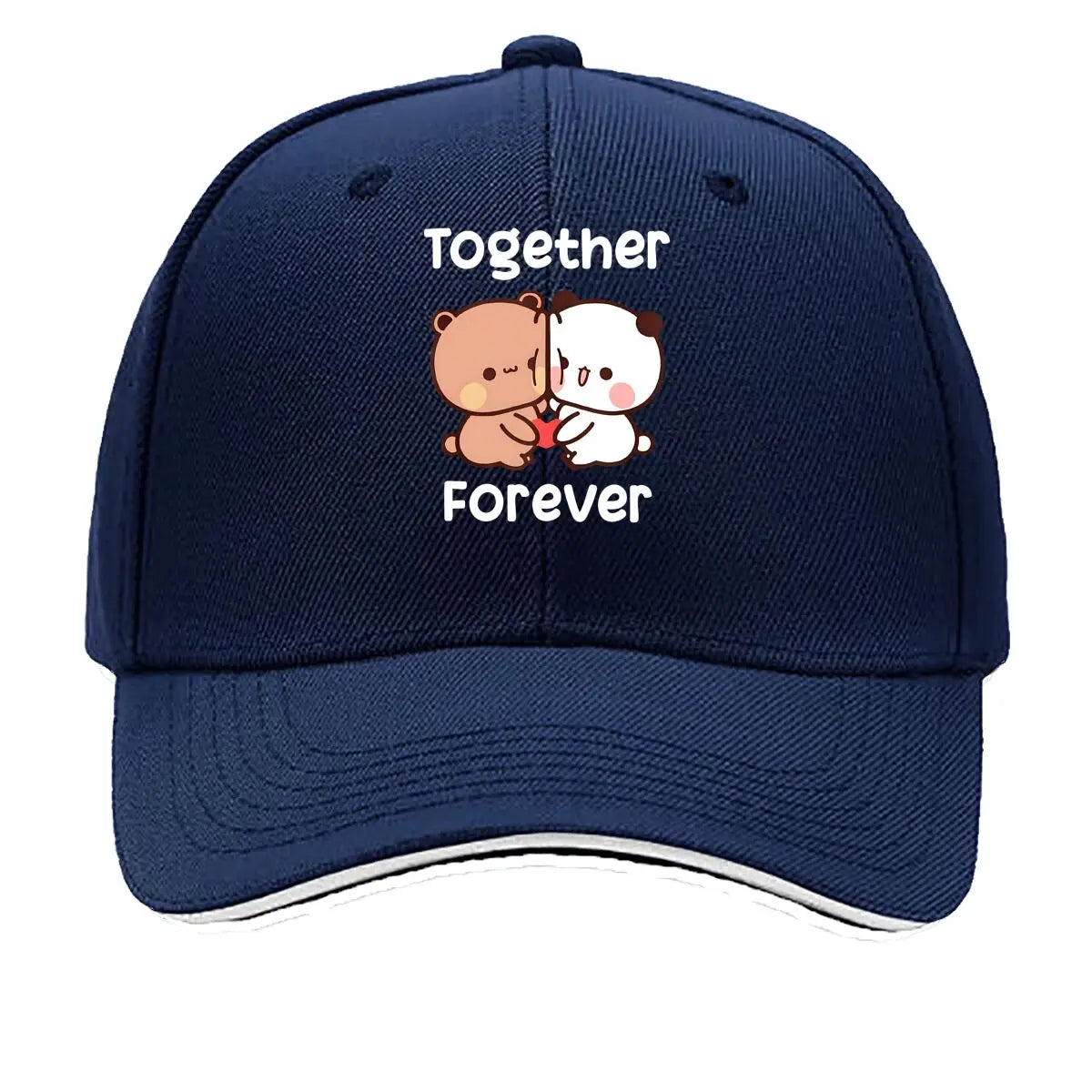 Cute Cartoon Bears Heart Together Forever Sandwich Baseball Cap