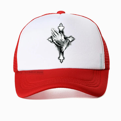 Christian Prayer Jesus Mesh Baseball Cap
