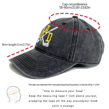 A Men’s Embroidered  Cotton Adjustable Simple And Casual Baseball Hat