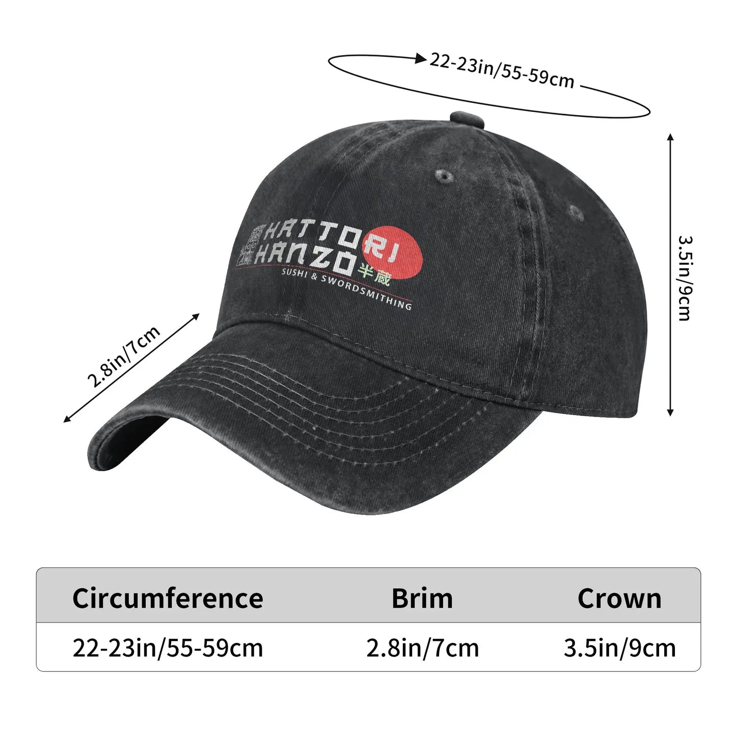 Hattori Hanzo Sushi And Swordsmithing Sun Baseball Cap