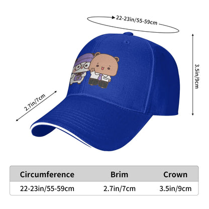 Bear And Panda Bubu Dudu Balloon Sun Baseball Cap