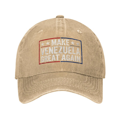 Washed Baseball Cap Make Venezuela Great Again Summer Trucker Hat For Female Male