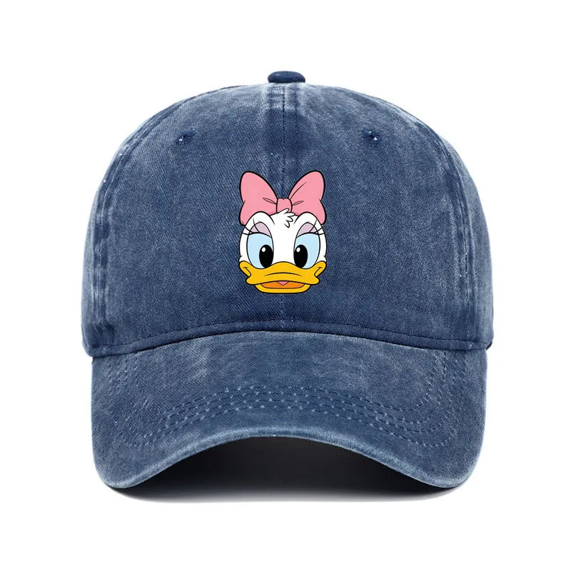 Unisex Vintage Washed Donald Daisy Print Baseball Cap For Men Women