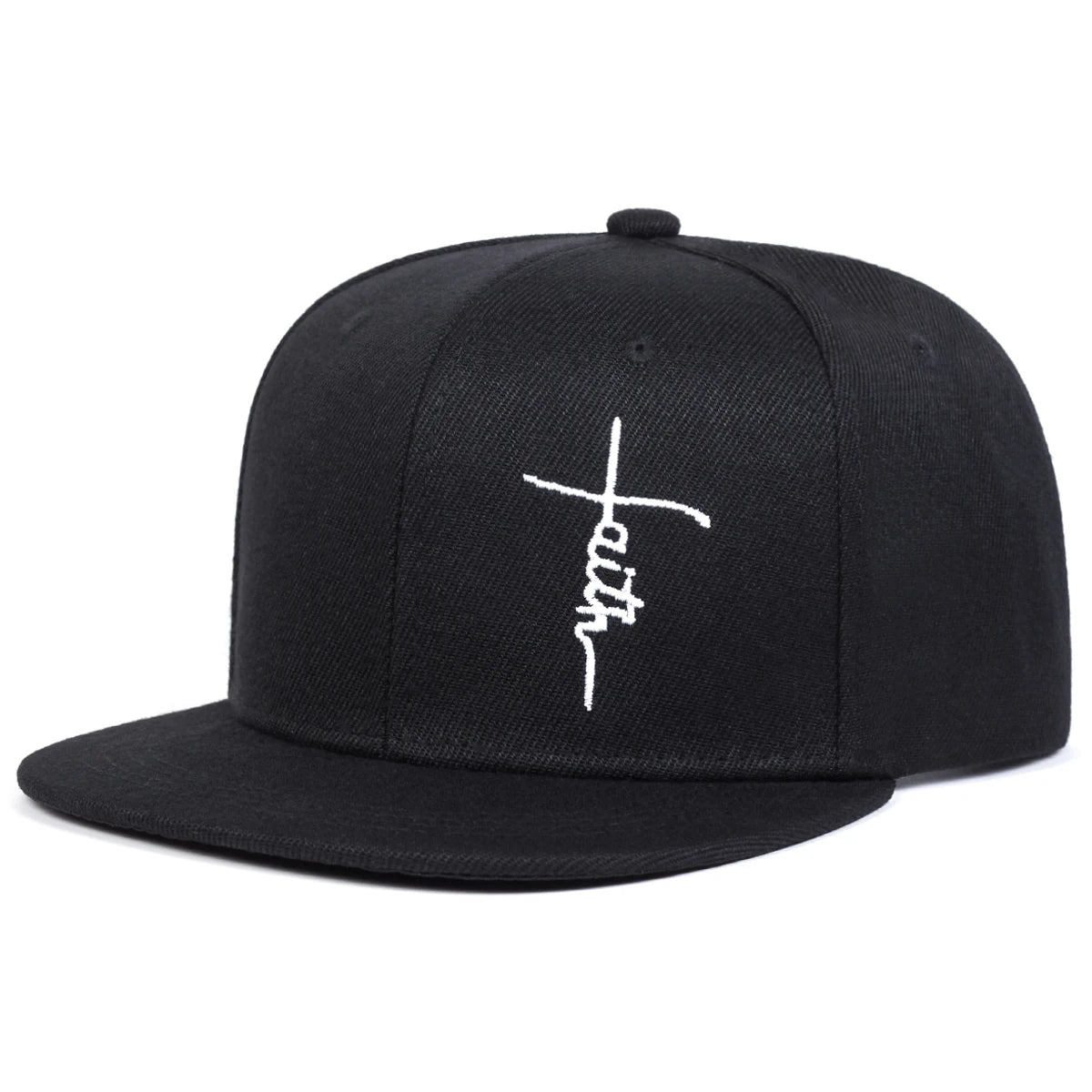 Unisex Faith Letter Cross Embroidery Hip-hop Hats Baseball Caps Sunscreen Hat Snapback Cap
