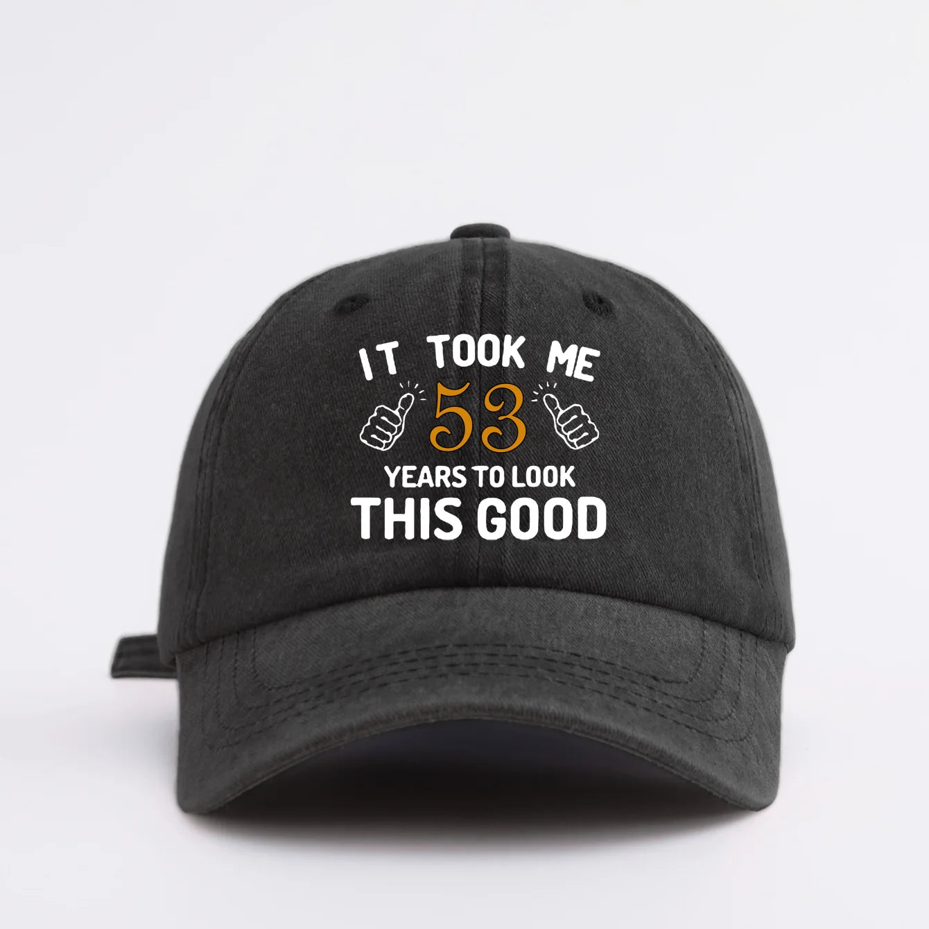 TOOK ME 18 YEARS TO BE GOOD Print Washed Baseball Cap