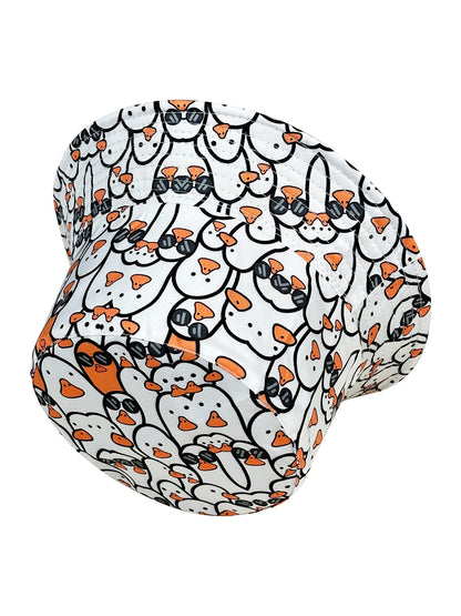 Fashionable Little White Goose Bucket Hat