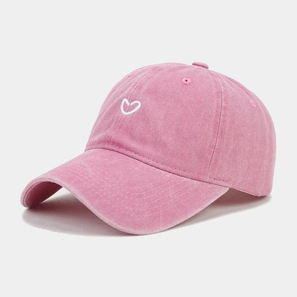 Cotton Baseball Cap Soft Top Embroidered Love Retro Simple