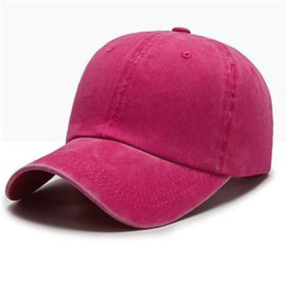 Solid Washed Denim Baseball Cap Vintage Unisex Cotton Sport Hat Women Men
