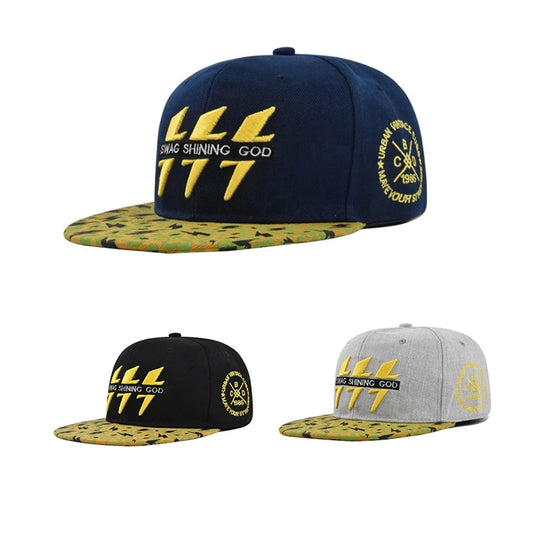 Lightning Flat Brim Baseball Cap