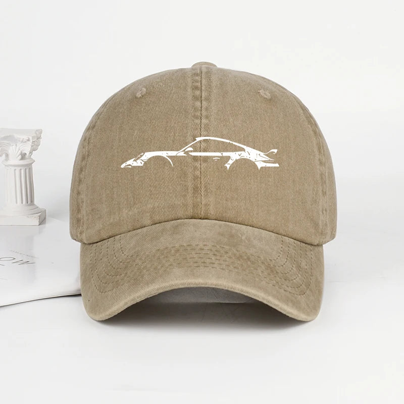 Classic Sports Car Silhouette Baseball Cap