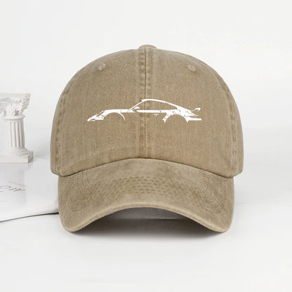 Classic Sports Car Silhouette Baseball Cap