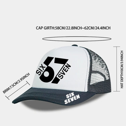 SIX 67 SEVEN Printed Mesh Cap Baseball Cap