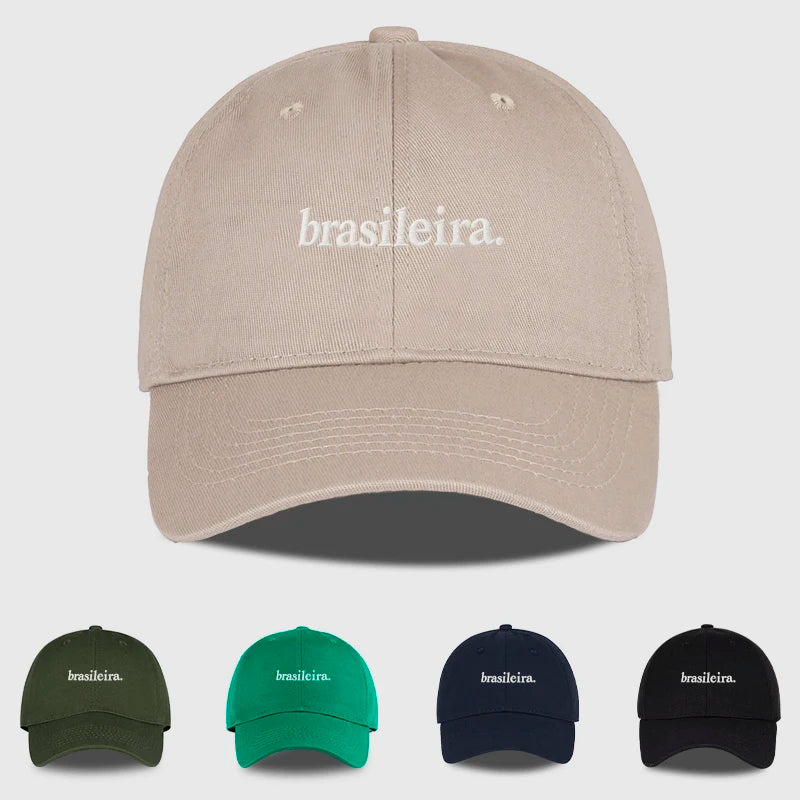 "brasileira" Embroidered Multi-color Baseball Cap