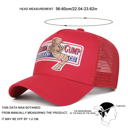 Unisex Shrimp Embroidery Baseball Caps