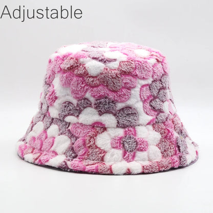 Autumn Winter Warm Hat Men Women Thick Plush Bucket Hat