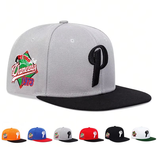 Unisex P Letter Embroidery Hip hop Hats