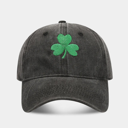 Lucky 4 Leaf Clover Embeoidery Baseball Cap