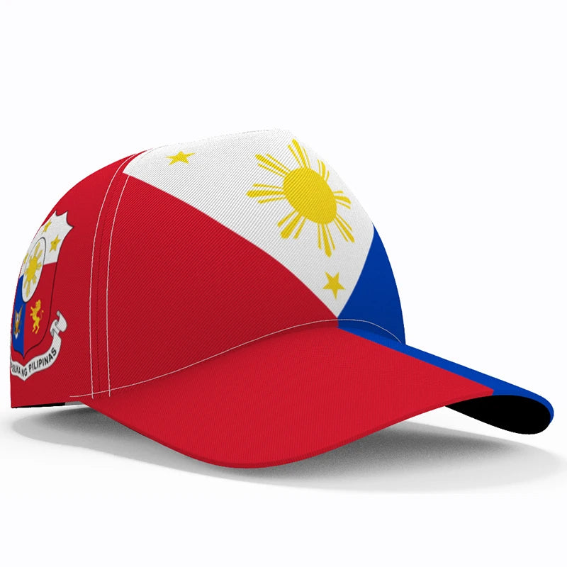 Philippines Baseball Caps Free Custom Name Team Logo Ph Hats Phl Country Travel Pilipinas Nation Filipino Flag