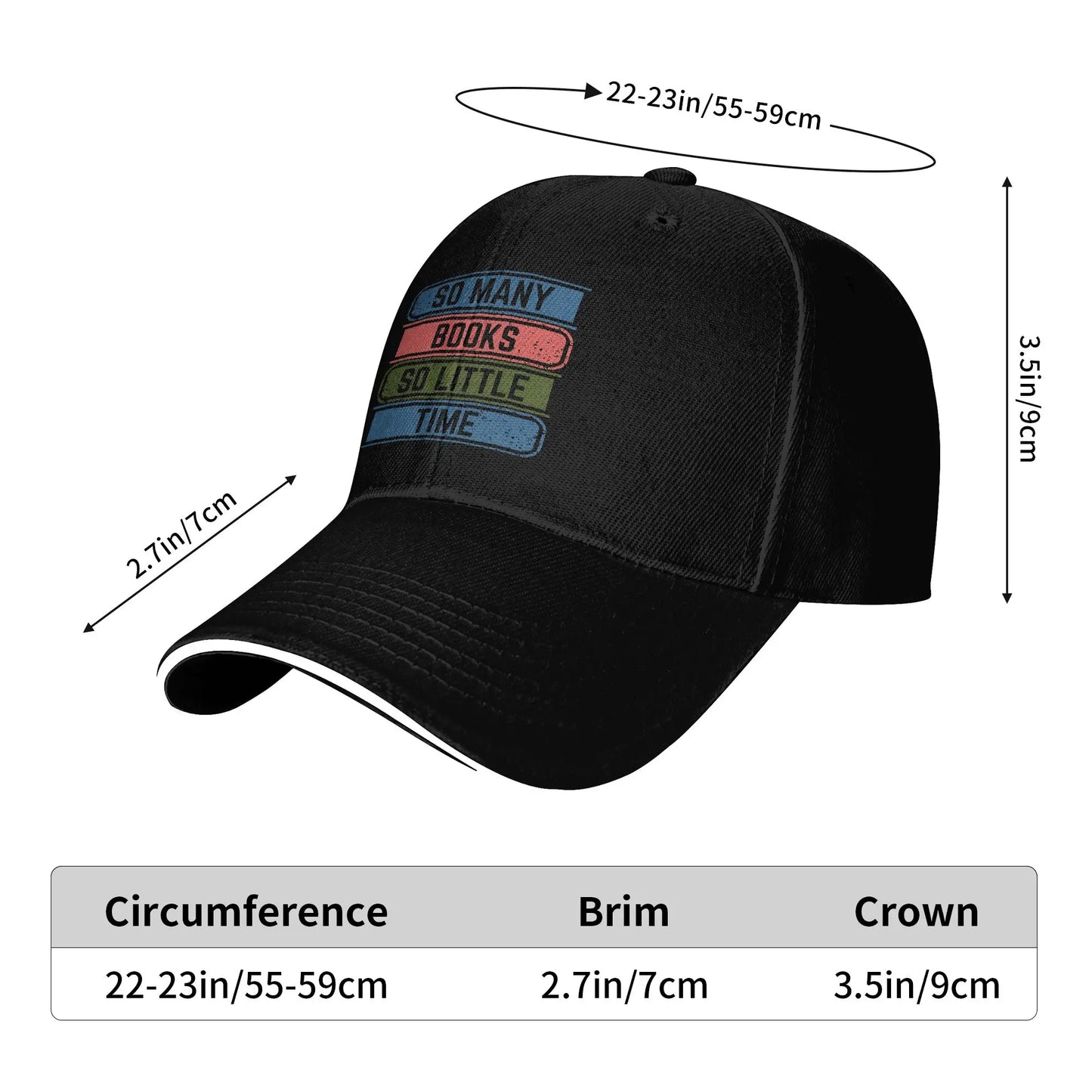 So Many Books So Little Time Baseball Cap