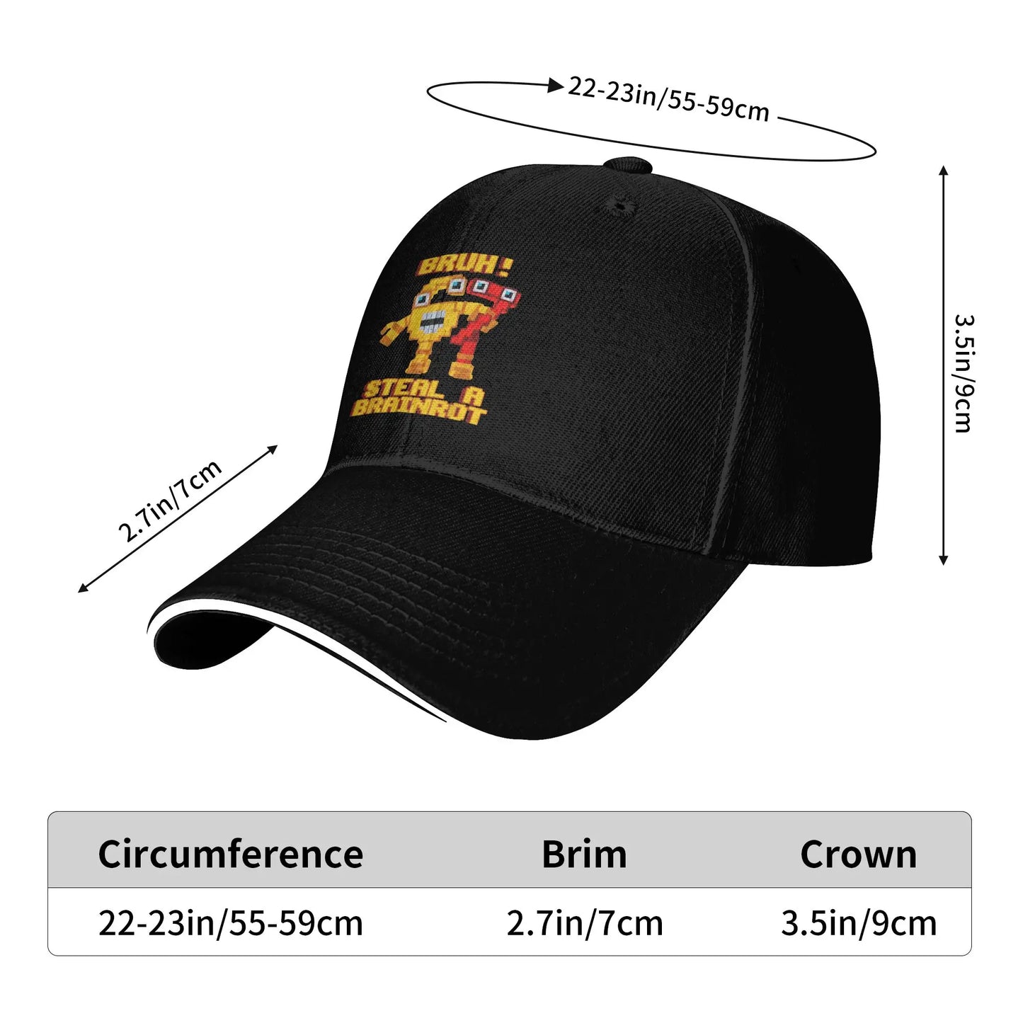 67 Six Seven 6-7 Funny Steal Brainrot Gaming Meme Baseball Caps