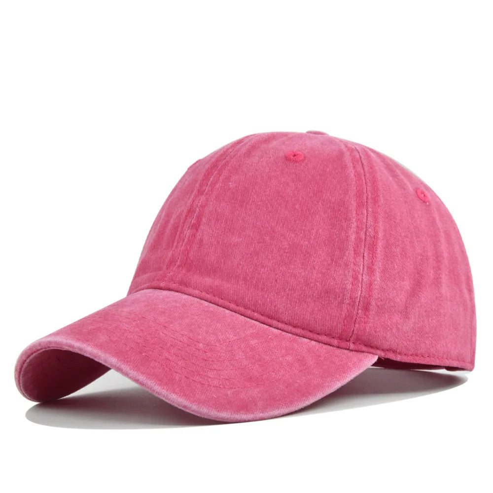 Retro Washed Cotton Baseball Cap Men