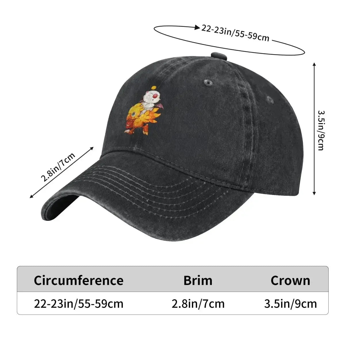 Chocobo Moogle Final Fantasy Fashion Baseball Cap