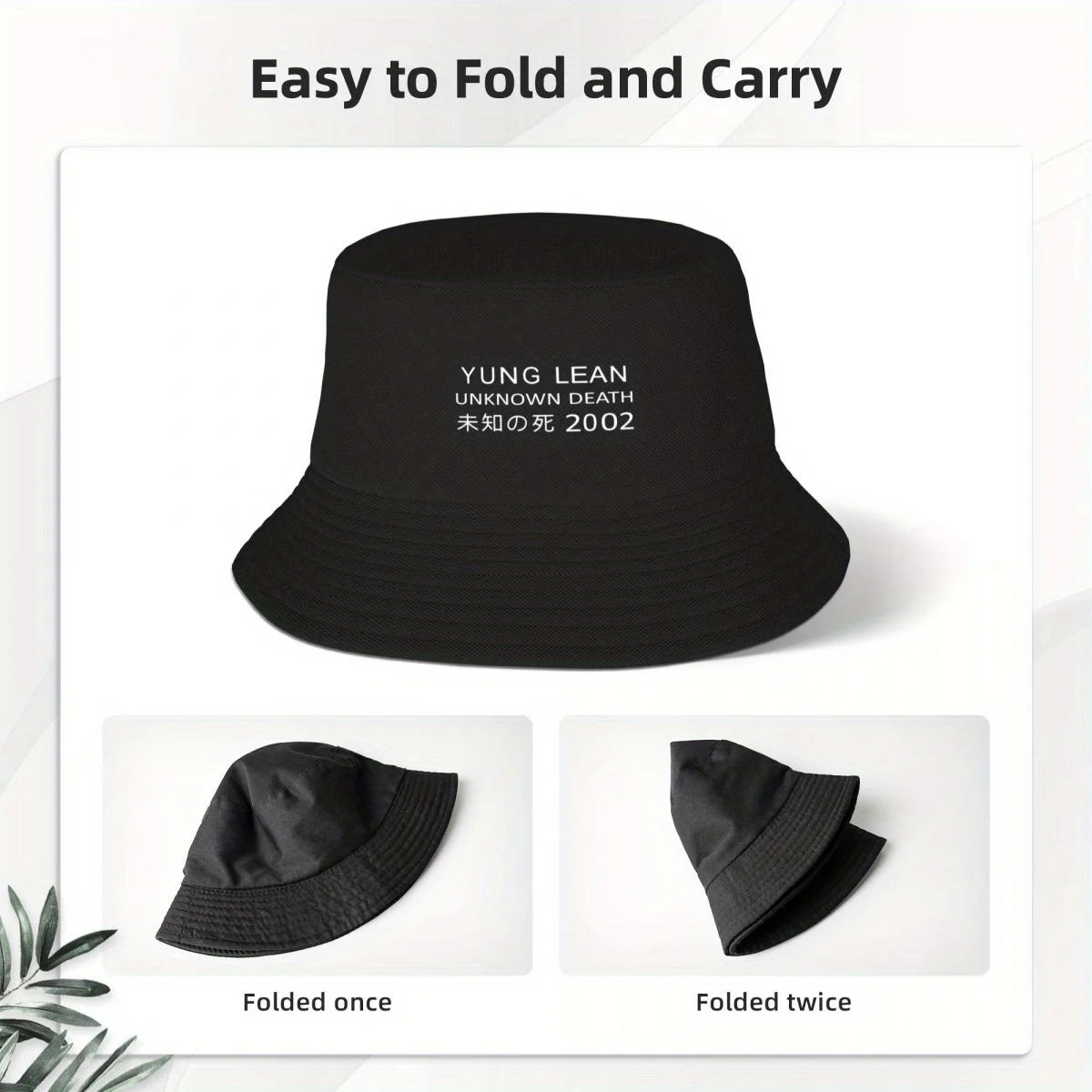 New Yung Lean Unknown Death Bucket Hat For Man Women's