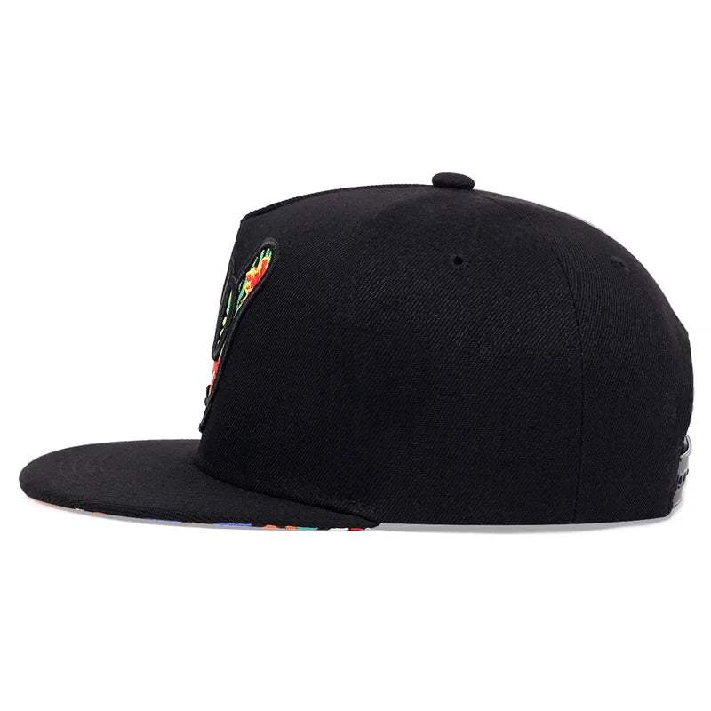 Personality Finger Embroidery Trucker Caps Cotton Snapback Caps Outdoor