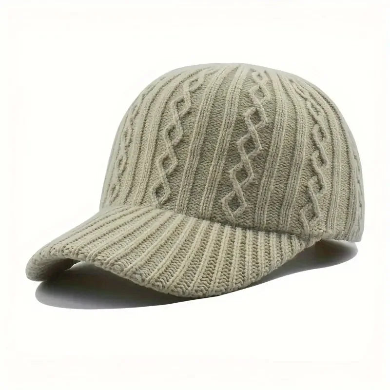 Trendy Knitted Baseball Cap For Men And Women - Autumn/Winter Fashion Peaked Hat