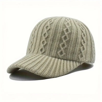 Trendy Knitted Baseball Cap For Men And Women - Autumn/Winter Fashion Peaked Hat