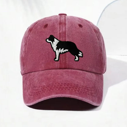 Border Collie Washed Cotton Baseball Cap