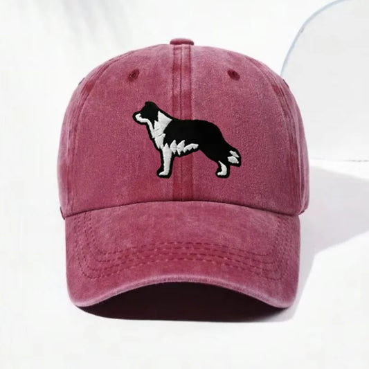 Border Collie Washed Cotton Baseball Cap