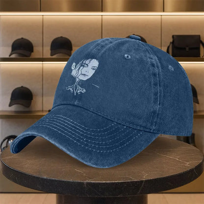 Iconic White Face Print Baseball Cap