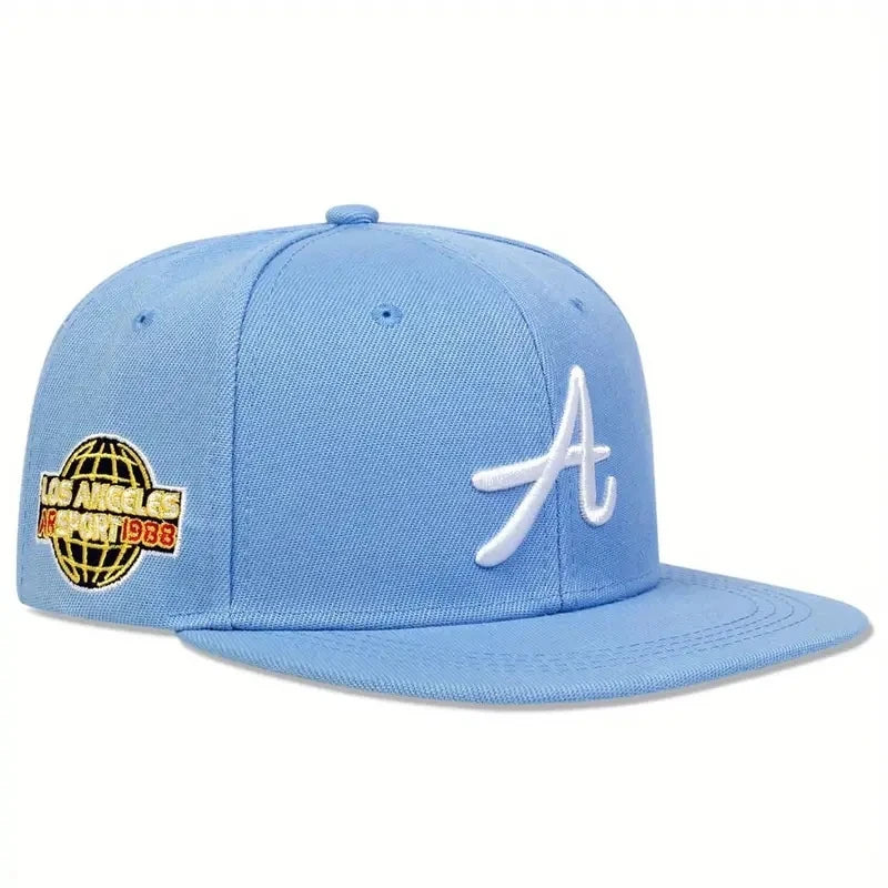 Casual Hip-Hop Punk Letter Embroidered Flat-Brimmed Snapback Cap