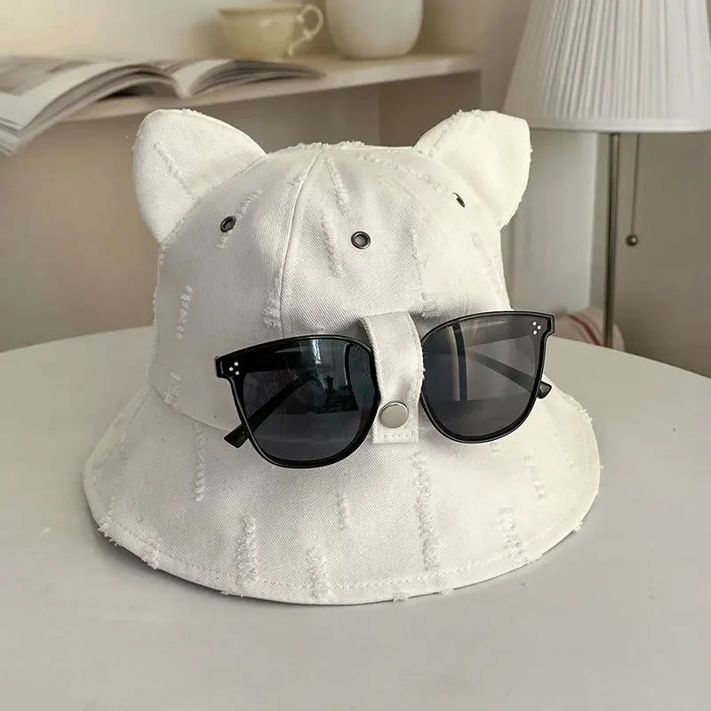 Bucket Hat With Glasses Women Spring Summer