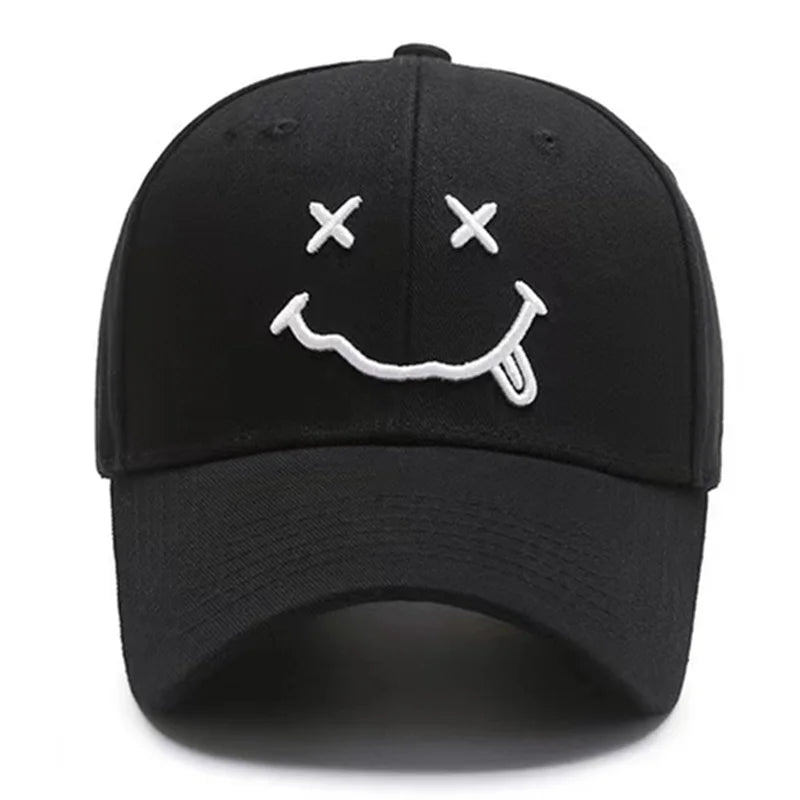 Men Women Smile Face Embroidery Baseball Caps